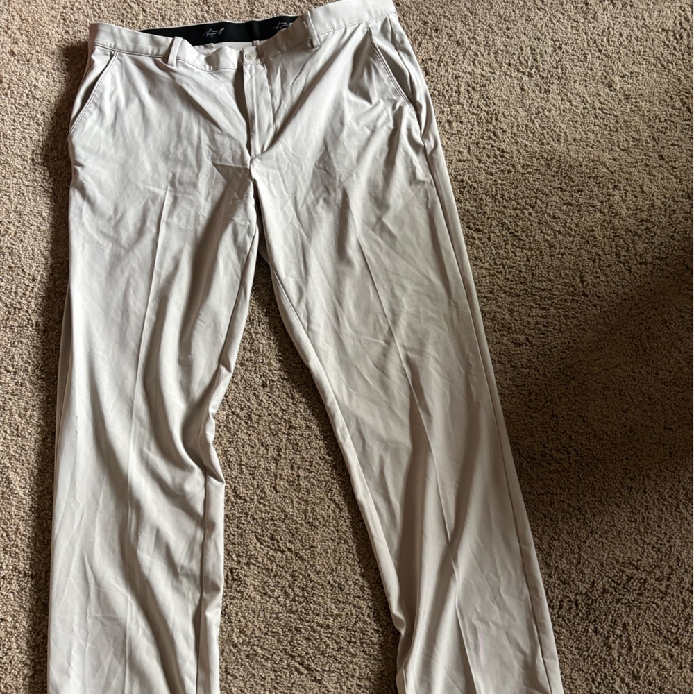 Casual Office Party Men’s Hi-Tech Light Weight Beige Slacks 38X32